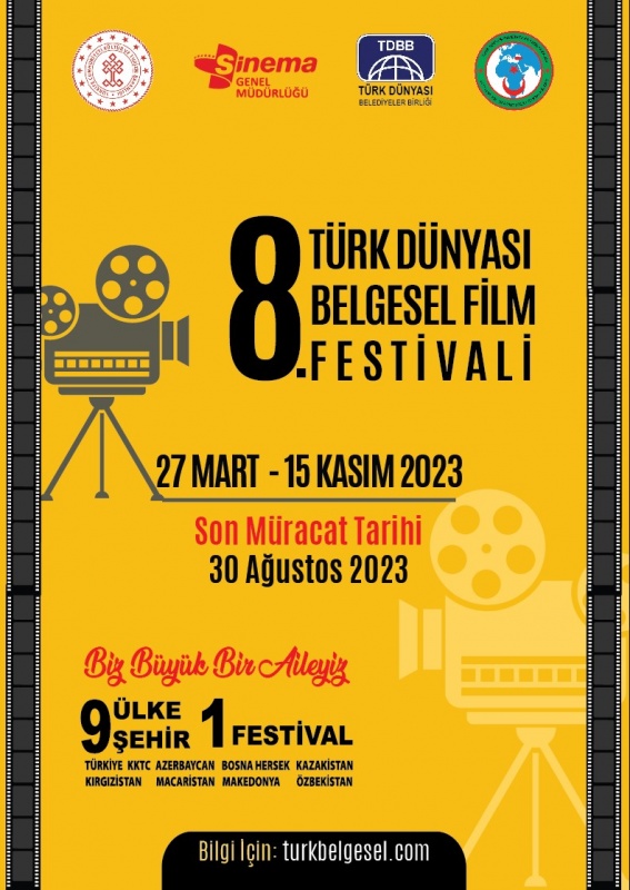 8.TÜRK DÜNYASI BELGESEL FİLM FESTİVALİ MÜRACAATLARI BAŞLADI